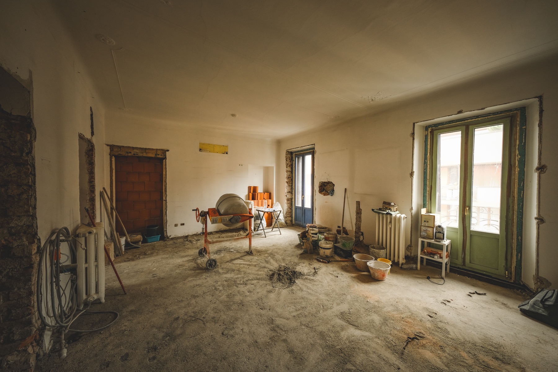 Interior construction work in progress